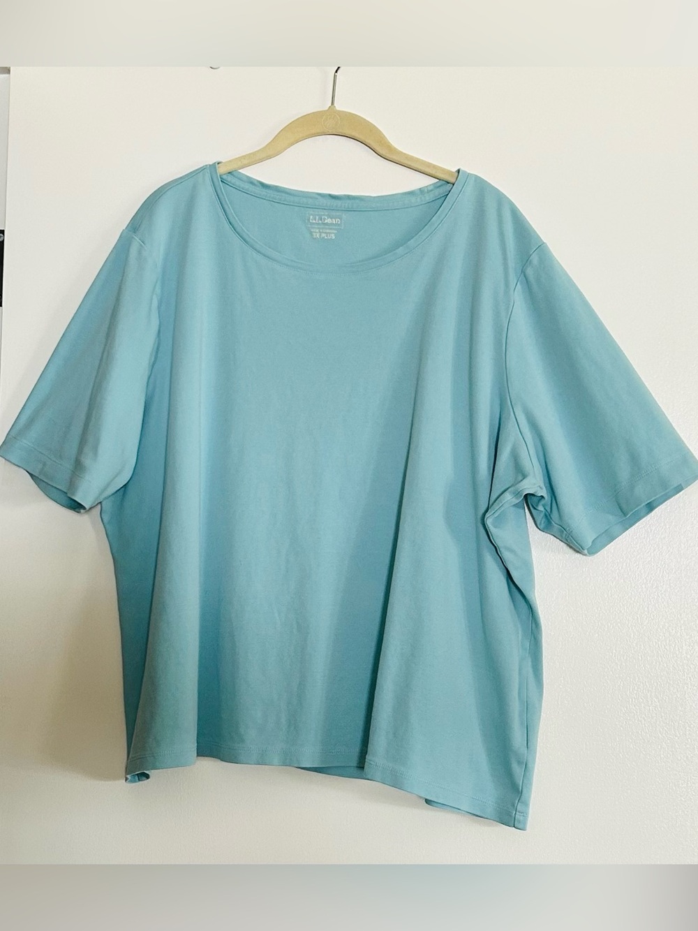 LL Bean 3X Top Jewel Neck elbow sleeve Tee